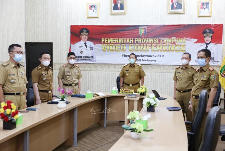 Gubernur Arinal Ikuti Peluncuran Aksi Pencegahan Korupsi Tahun 2021-2022 Bersama Ketua KSP Moeldoko, Ketua KPK Firli Bahuri dan Para Menteri Kabinet Indonesia Maju 